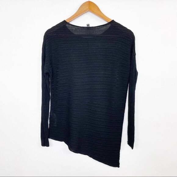 Eileen Fisher Asymmetrical Ribbed Tencel Pullover Sweater Size Small Petite - Picture 8 of 13